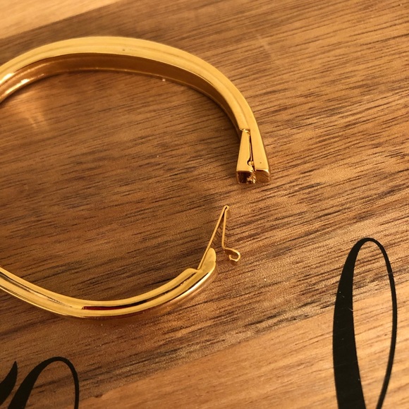 Swarovski Goldtone Crystal Clamper Bracelet - Picture 5 of 5